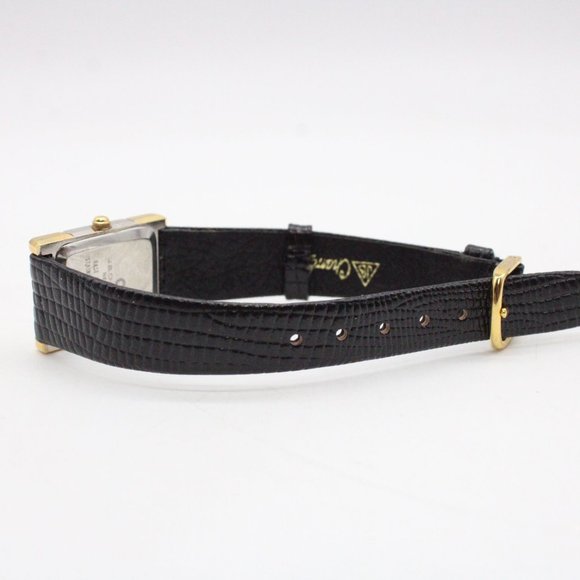 J.B Champion Watch Womens Gold Tone Stainless Steel Classic Black Leather Band - Picture 7 of 8